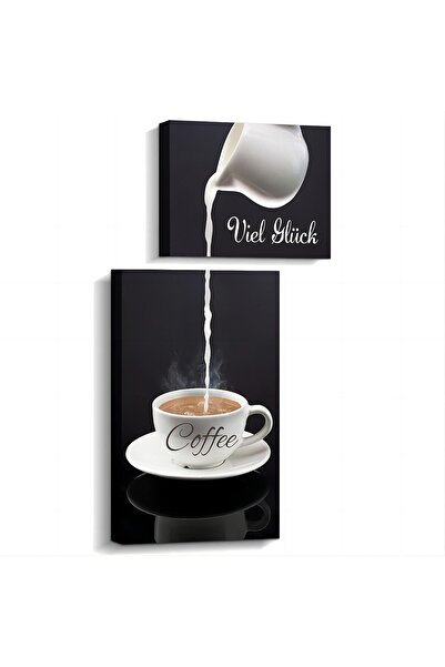 ALAYRA International مجموعة ALAYRA من صورتين للمطبخ مع إطار، ديكور جداري لبار...