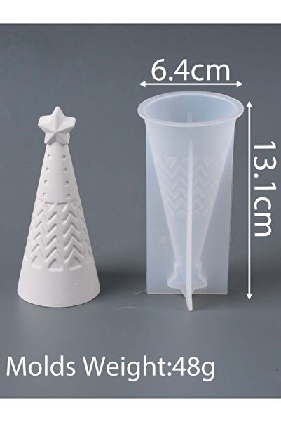 Choice قالب سيليكون لصنع شموع عمودية مزينة بزينة عيد الميلاد، على شكل نجمة أو...