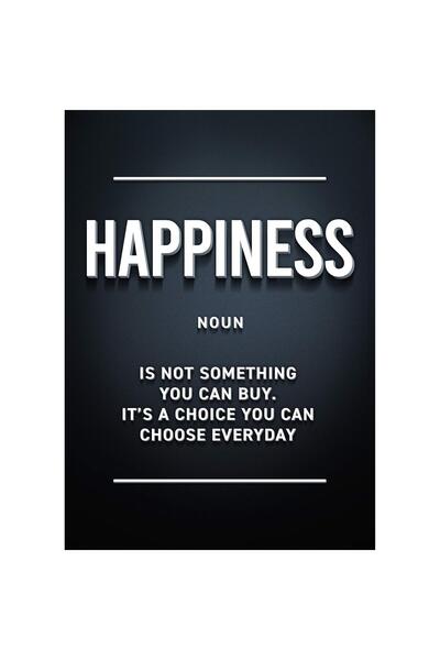ALAYRA International ALAYRA GREAT ART Poster Motivation Black - Happiness - J...