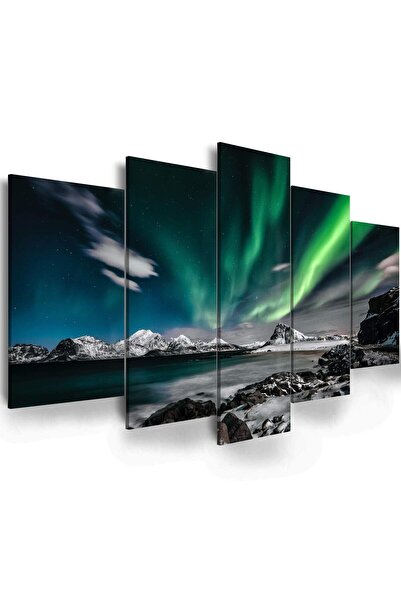 ALAYRA International لوحة قماشية مطبوعة عليها أضواء الشمال من ألايرا - لوحة جدارية قماشية لأضواء الشفق القطبي لغرفة المعيشة