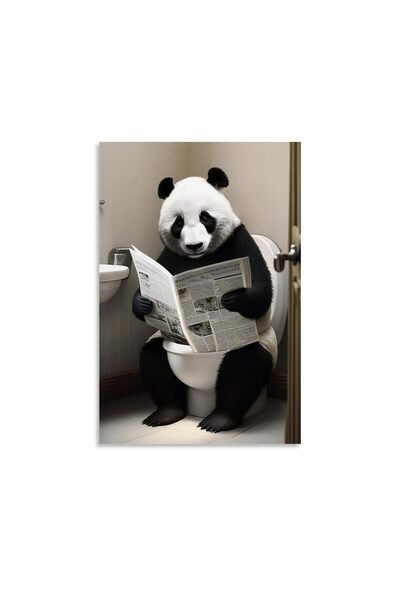 ALAYRA International ALAYRA Gynaver Panda Poster Canvas Wall Art for Bathroom...