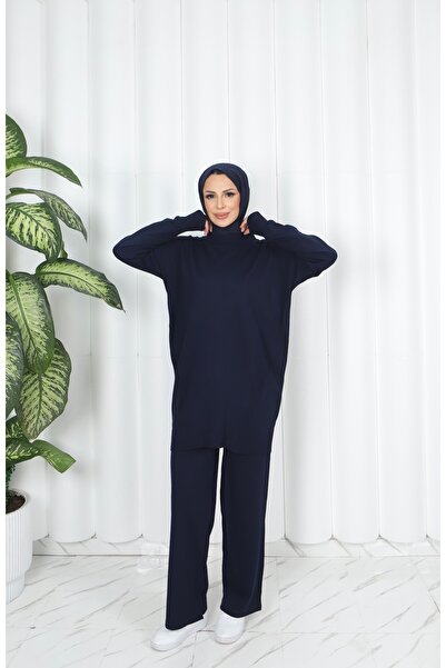 NİSUM MODA Asymmetrical Striped Mercerized Suit