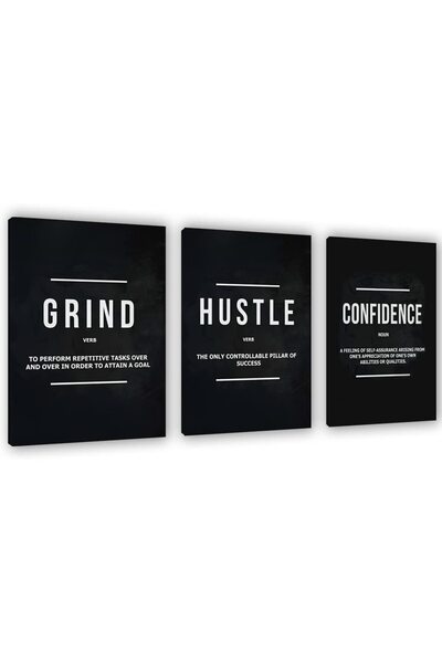 ALAYRA International ملصق تحفيزي من ألايرا، لوحة جدارية ملهمة، 3 قطع، لوحة قم...