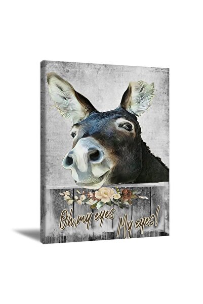 ALAYRA International لوحة جدارية مرحة لحمار من ALAYRA، ملصق حمار ريفي، صورة ح...