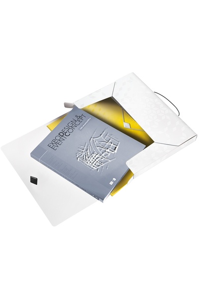 Leitz A4 folder 250 sheets 30 mm PP Jumbo WOW white metallic