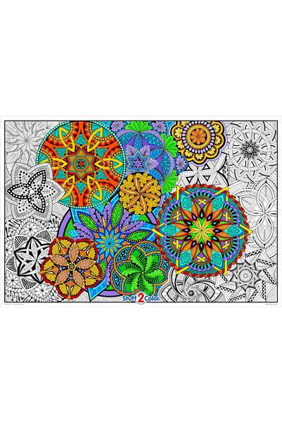 ALAYRA International ALAYRA Mandala Madness - Giant Wall Size Coloring Poster...