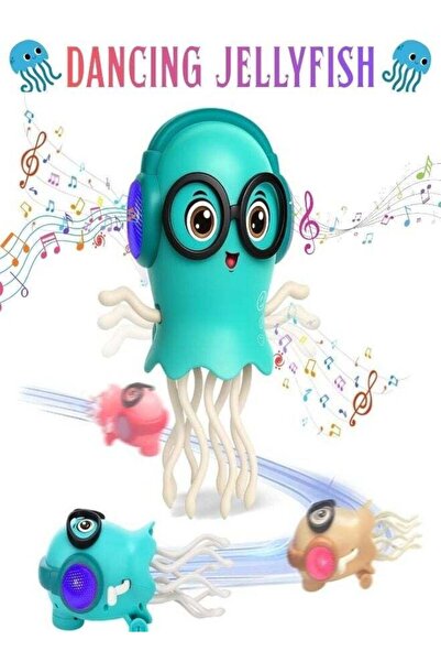 ZeeSquare لعبة الأخطبوط الراقص للأطفال - قنديل بحر موسيقي كهربائي مع أضواء وأصوات