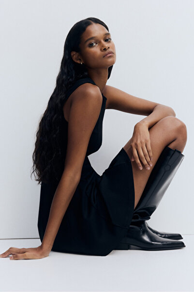 H&M Kloş Etekli Ponte di Roma Elbise