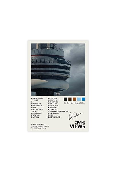 ALAYRA International ملصق ألايرا دريك، غلاف ألبوم موسيقي، نسخة محدودة موقعة، ملصق قماشي، ديكور جداري