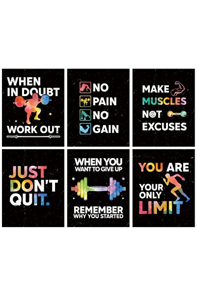 ALAYRA International ALAYRA Motivational Gym Wall Art, Inspirational Workout ...