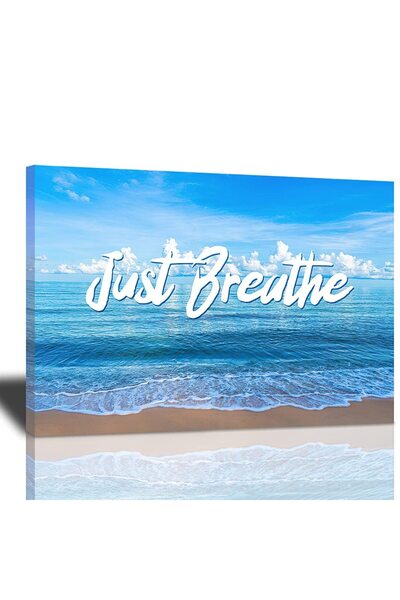 ALAYRA International لوحة جدارية من قماش ألايرا سوناتور بعنوان "تنفس فقط"، صو...