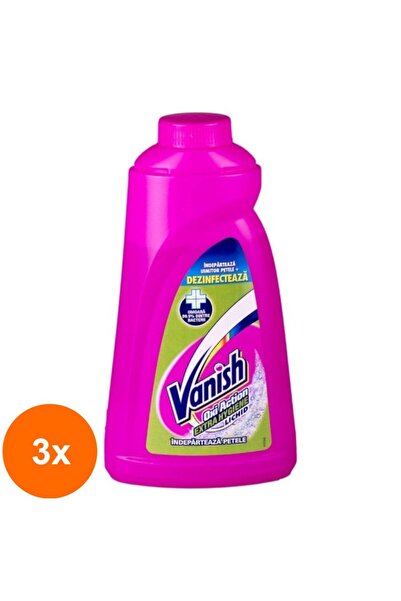 Vanish Set of 3 x Extra Hygiene Stain Removal Solution 940 ml