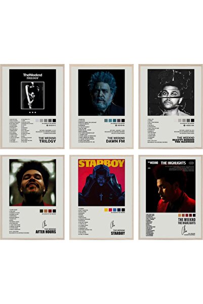 ALAYRA International مجموعة محدودة من 6 ملصقات جدارية قماشية موقعة من الفنانة...