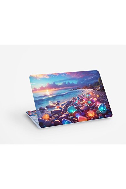 ALAYRA International ملصق حماية للكمبيوتر المحمول بتصميم شروق الشمس على الشاط...
