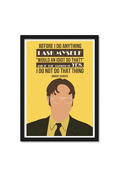 ALAYRA International ملصق مؤطر من زجاج أكريليك ALAYRA، وزنه 300 جرام للمتر المربع، عليه اقتباس مضحك من دوايت، مناسب للغرف والمكاتب (10 بوصة ×