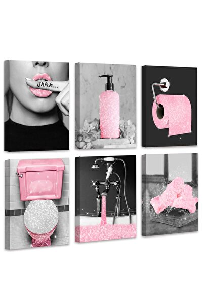 ALAYRA International مطبوعات ديكور حائط الحمام من ALAYRA، ملصقات قماشية لامعة...