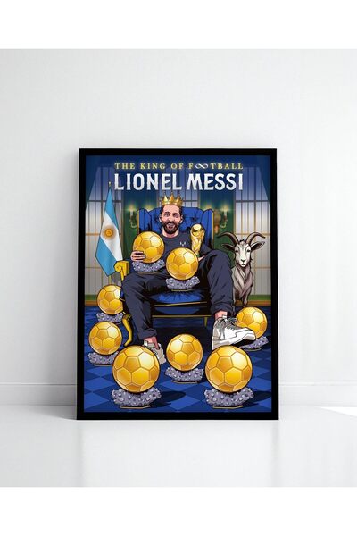 ALAYRA International ALAYRA Lionel Messi 8 Ballon D'or Framed Poster For Gift...