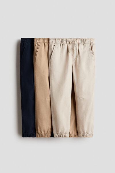 H&M 3'lü Pamuklu Gabardin Jogger Pantolon