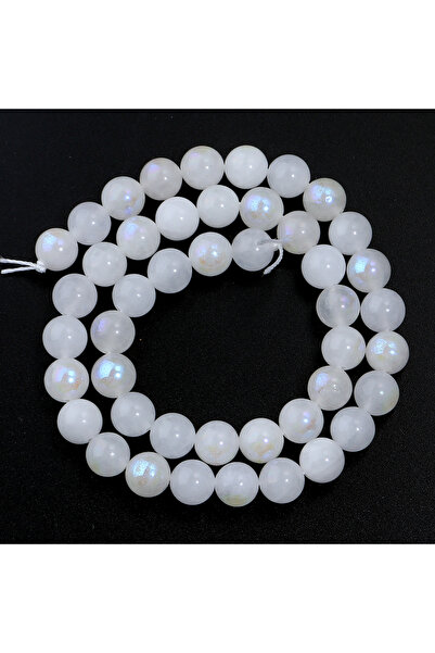 Choice1 8mm approx 45pcs 1 Strand White Motone Beads Round Loose Gemstone Bea...