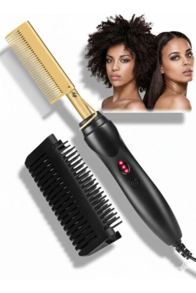 ZeeSquare مكواة فرد الشعر الكهربائية الساخنة – مشط حراري احترافي لفرد الشعر و...