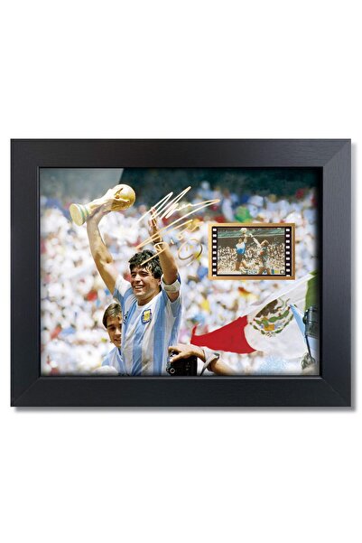 ALAYRA International ملصق مؤطر موقع من ألايرا لمارادونا، عرض صور مجمعة لماراد...