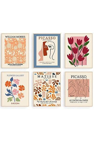 ALAYRA International مجموعة ملصقات سوق الزهور من ألايرا، 6 ملصقات فنية جدارية...