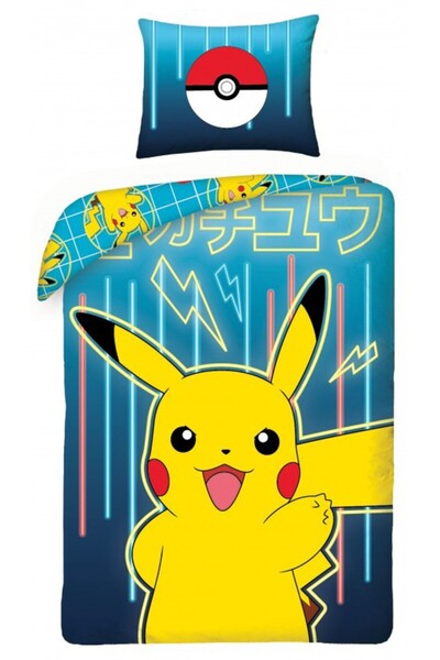 Pokémon Neon bed linen 140×200cm, 70×90 cm