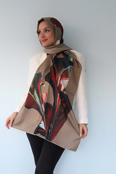 Maisa Şule Cotton Silk Shawl 70*190 cm - Camel