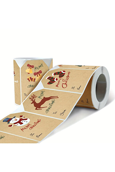 Choice ملصقات عيد ميلاد مجيد، 250 قطعة/لفة، 27 ساعة. ملصقات ختم بتصميم عيد ال...