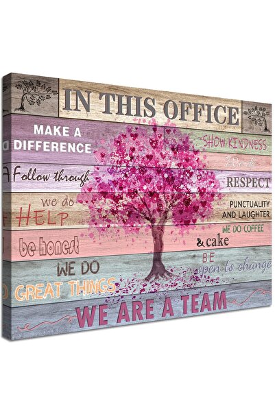 ALAYRA International لوحة جدارية ملهمة باللون الوردي من ALAYRA، مناسبة لموظفا...