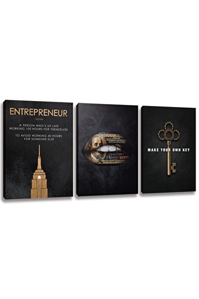 ALAYRA International لوحة جدارية تحفيزية من قماش ألايرا، ملصق "العمل الجاد"، ...