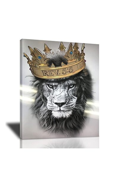 ALAYRA International لوحة جدارية برأس أسد من ALAYRA Emmarick، لوحة جدارية قما...