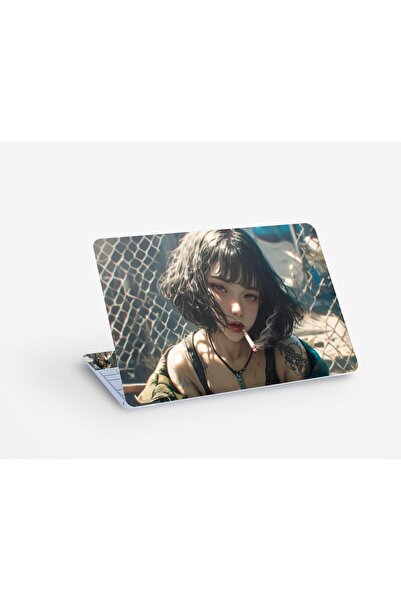 ALAYRA International ALAYRA Anime Girl Short Hair, Laptop Skin Sticker Decal,13.3 14 15 15.4 15.6 Inch Laptop