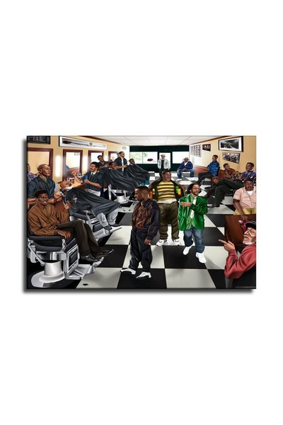 ALAYRA International ALAYRA Comedian In Barbershop Poster Painting Print on C...