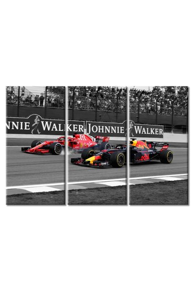 ALAYRA International لوحة جدارية من ALAYRA لغرفة المعيشة، ملصق قماشي لسيارة سباق، ديكور منزلي عصري، سباق الجائزة الكبرى للفورمولا 1
