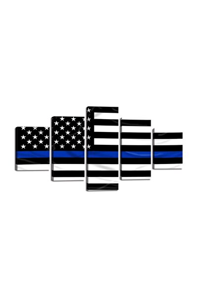 ALAYRA International ALAYRA Retro Thin Blue Line American Flag Wall Art Decor...