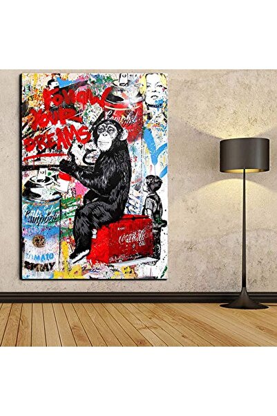 ALAYRA International ALAYRA Banksy Graffiti Street Canvas Paintings Wall Draw...