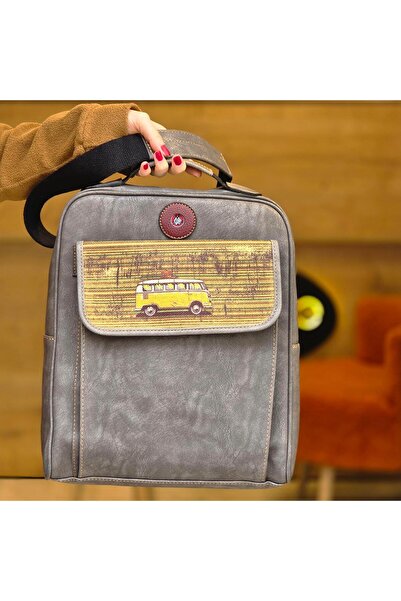 HOODİEMOUSE حقيبة يونيسكس من ووسفوس بتصميم مميز، يمكن حملها على الظهر أو بشكل متقاطع أو باليد، بأسلوب عرقي بوهيمي - رمادي