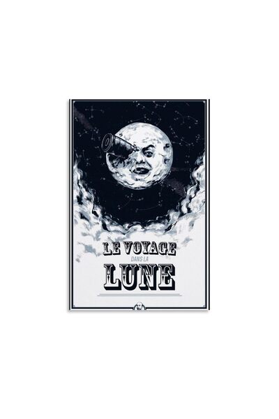 ALAYRA International ملصق ألايرا "رحلة إلى القمر" - لوحة جدارية قماشية لغرفة ...