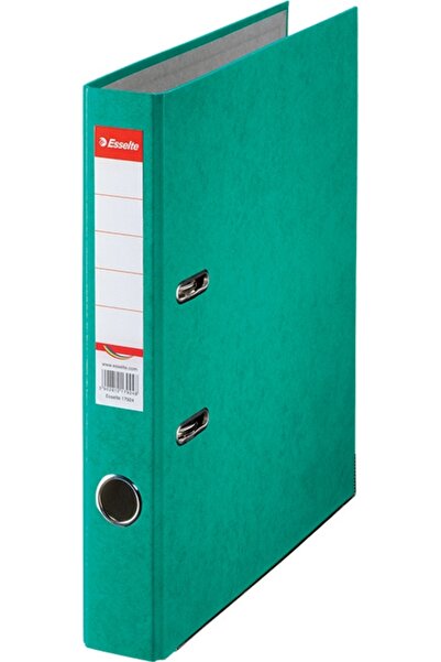 Esselte Biblioraft Rainbow, carton prefabricat, reciclabil parțial, certificat FSC, A4, 50 mm, verde