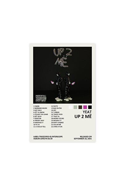 ALAYRA International ملصق ألايرا ييت "Up 2 Me" - غلاف ألبوم موسيقي - ملصق قماشي - ديكور غرفة نوم - منظر طبيعي رياضي - مكتب