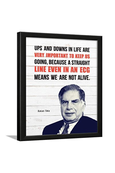 ALAYRA International إطار اقتباسات راتان تاتا من ألايرا - اقتباسات تحفيزية - ملصق بإطار - اقتباسات راتان تاتا