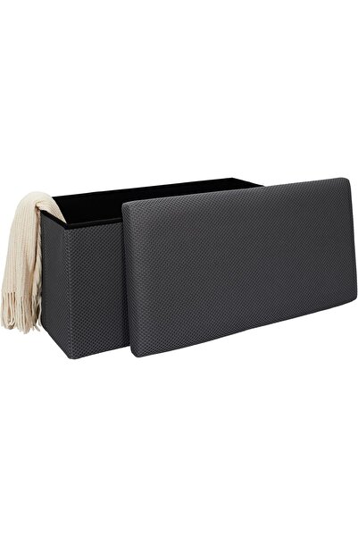 Home Dwell Cushioned Storage Bench with Hidden Compartment | Modern Ottoman S...