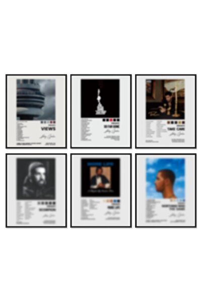 ALAYRA International مجموعة من 6 ملصقات لأغلفة ألبومات موسيقية للفنانة ألايرا دريك، مقاس 8x10 بوصة، مطبوعة على قماش بدون إطار، لتزيين غرفتك.