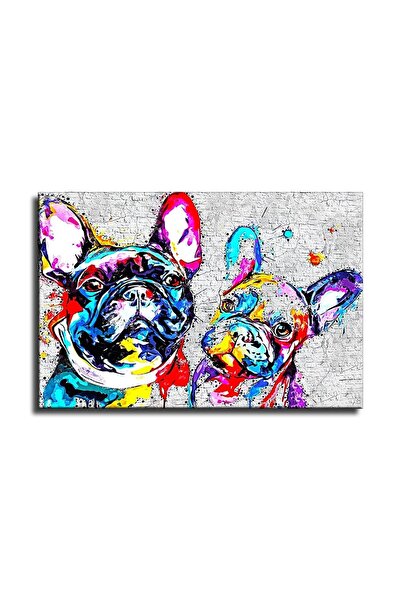 ALAYRA International ALAYRA Colorful French Bulldog Wall Art Abstract Dog Pos...