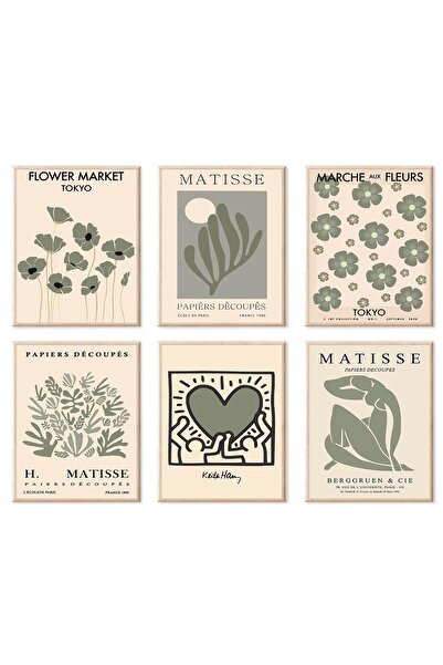 ALAYRA International ALAYRA Sage Green Matisse Wall Art Decor, Abstract Matis...