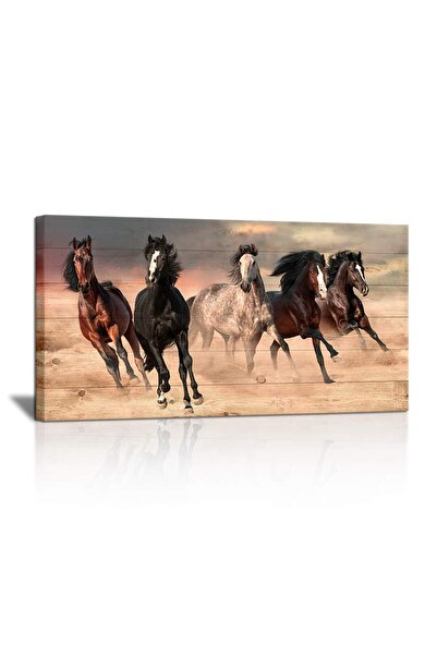 ALAYRA International لوحة جدارية فنية من قماش الكانفاس، رسمة حصان يجري، ملصق ...