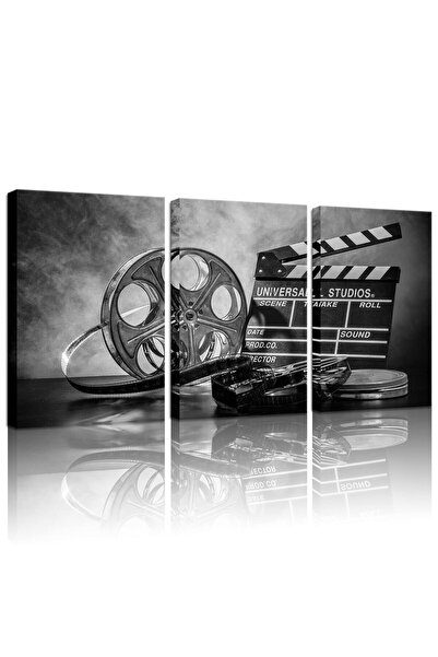 ALAYRA International لوحة جدارية من ثلاث قطع من قماش الكانفاس باللونين الأبيض...