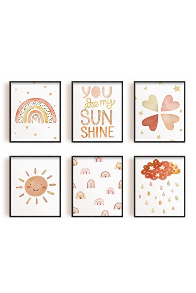 ALAYRA International لوحة جدارية قماشية "أنتِ شمسي" من ألايرا، صورة قوس قزح م...