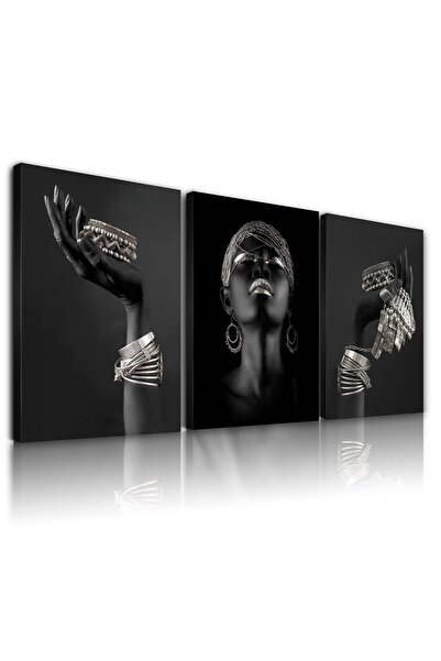 ALAYRA International لوحة جدارية أفريقية مؤطرة من قماش الكانفاس، تصور امرأة س...